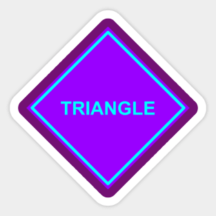 Purple Cyan Triangle Sticker